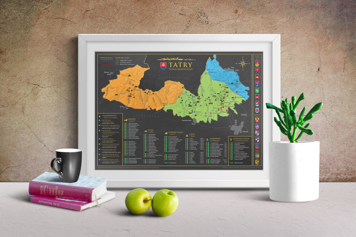 Stírací mapa Tater (A3)