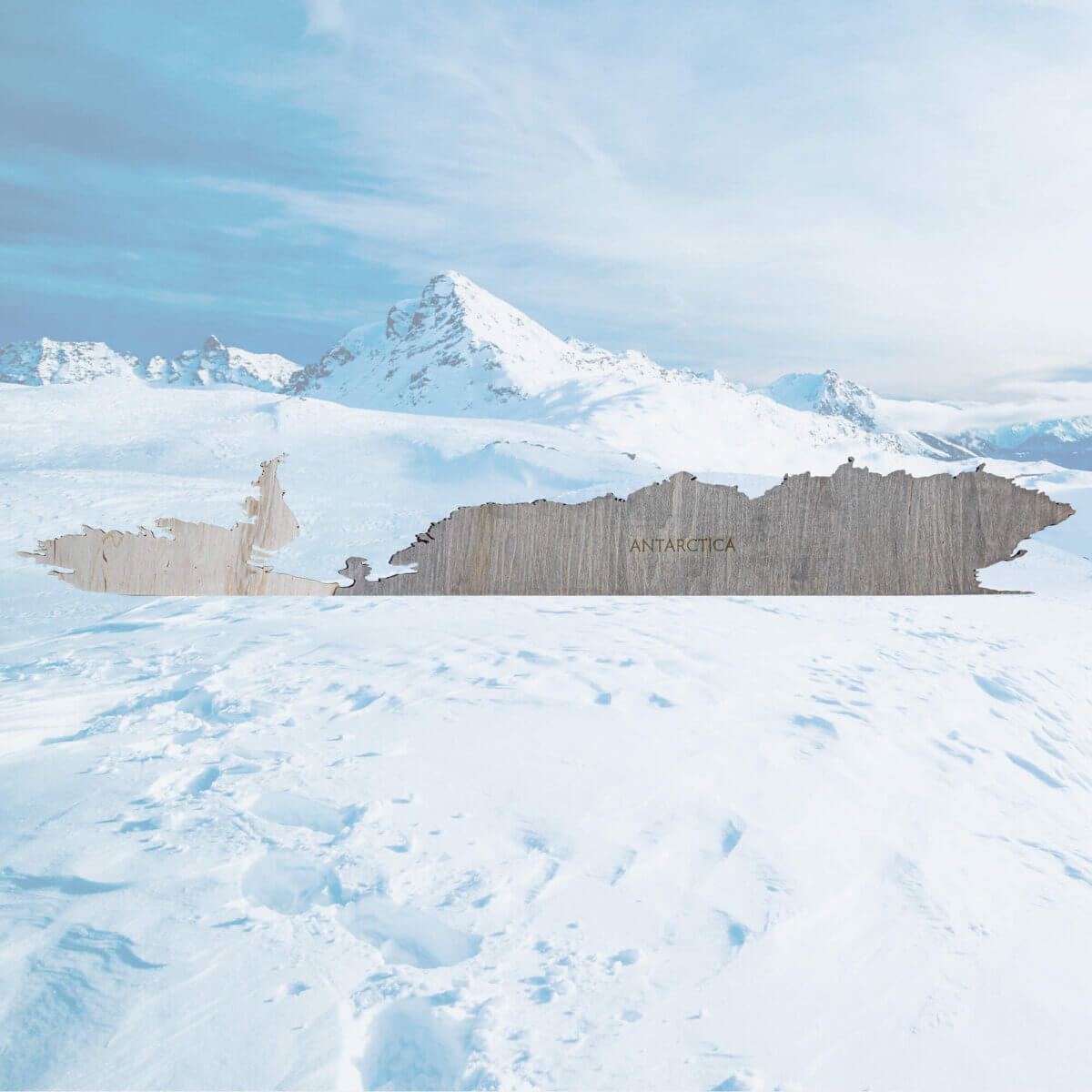 Antarktida - dřevěná dekorace