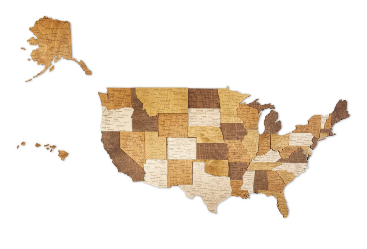 3D mapa USA